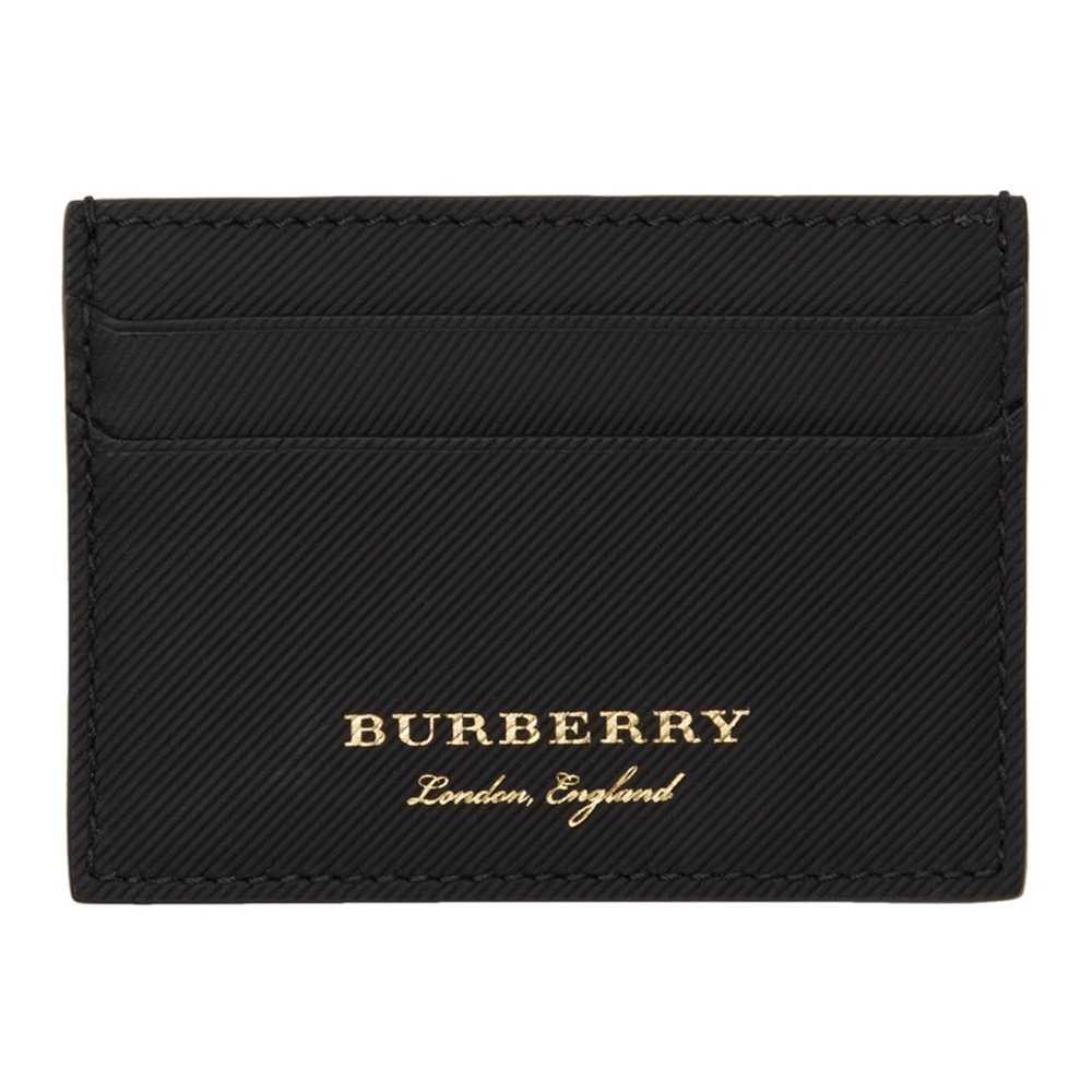 Burberry Black Sandon Trench Leather Card Case